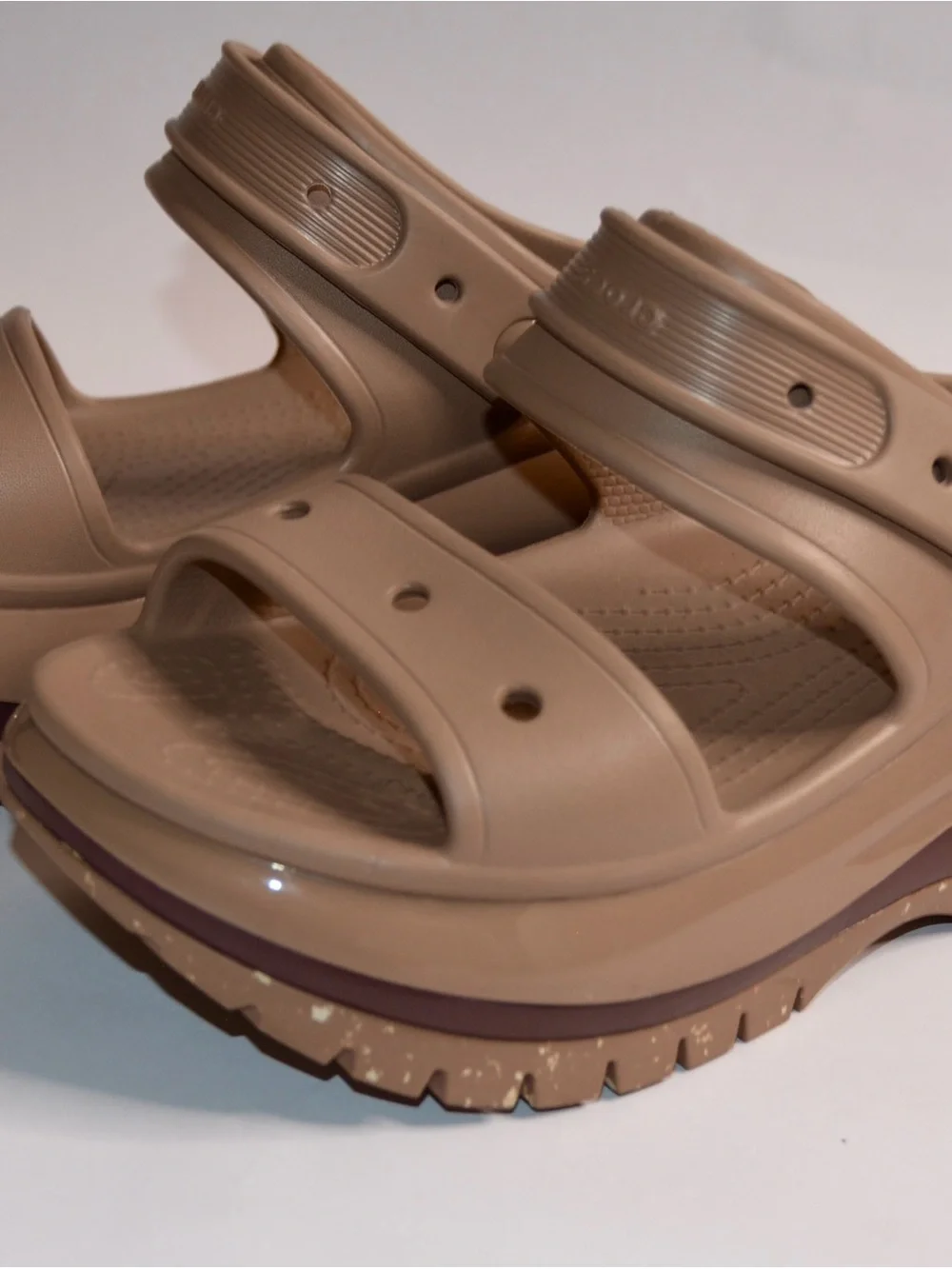 Crocs Mega Platform Crush Sandal Tan & Brown Y2K